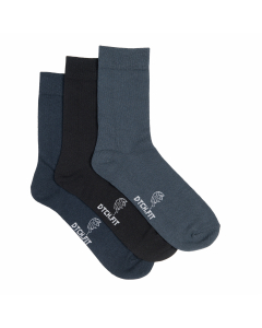 DTCH.FIT 3-pack Heren Sokken Zwart/Donkerblauw/Donkergrijs - Size EU 41-46