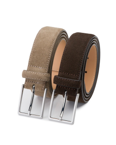 Suede heren riem Bobby - duo pack &ndash; 3,5cm breed