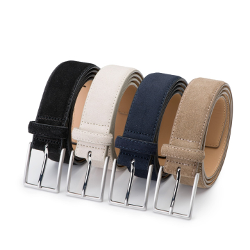 Suede heren riem Bobby - 4-pack – 3,5cm breed