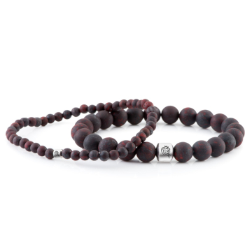 Kralen Armband Blake - Bruin - 8mm en 4mm Jaspis Breccie