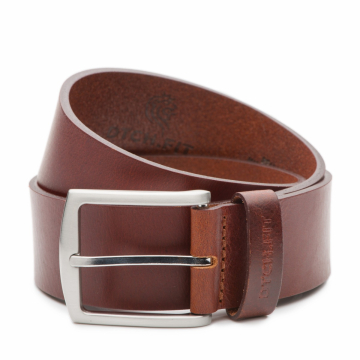 DTCH.FIT Leren heren jeans riem Levi - bruin - 4cm breed - 115cm