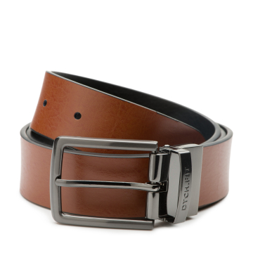 DTCH.FIT Reversible Leren Riem Connor Zwart & Cognac - verstelbare GunMetal gesp - 3,5cm breed