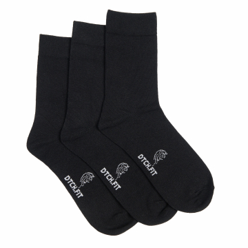 DTCH.FIT 3-pack Heren Sokken Zwart - Size EU 41-46 DTCH.FIT 3-pack Heren Sokken Zwart - Size EU 41-46