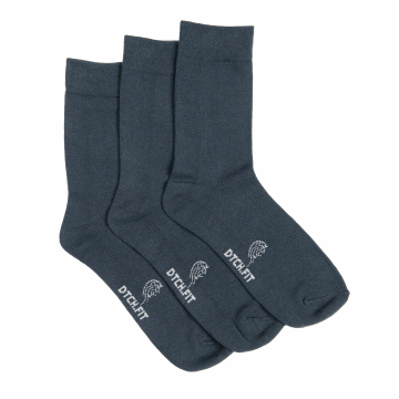 DTCH.FIT 3-pack Heren Sokken Donkergrijs - Size EU 41-46