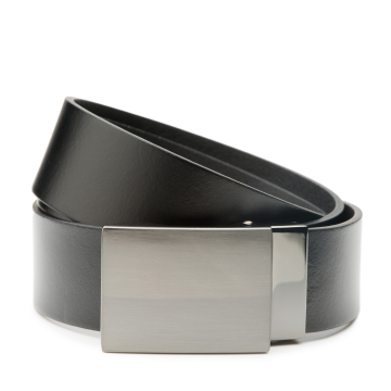 DTCH.FIT Leren riem Virgil met automatische plaatgesp sluiting - zonder gaatjes - 3,5cm breed