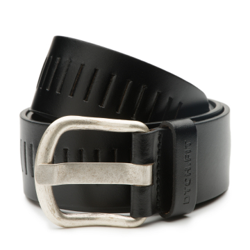 DTCH.FIT Geperforeerde leren sleuf riem Xavi - 4cm breed