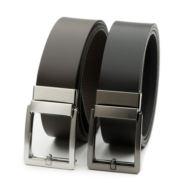 DTCH.FIT Nathan - automatische en verstelbare gesp - Zwarte & Donkerbruine riem - geen gaatjes - 3,5cm breed