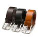 Heren riem Mason van 100% echt leer – 4cm breed - 3 pack