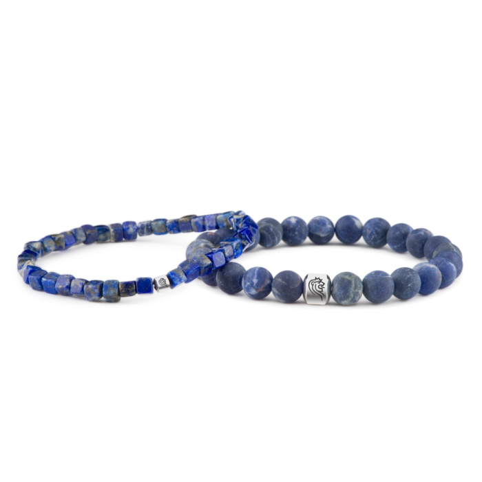 Kralen Armband Paul - Blauw - 8mm Sodaliet en 4mm Lapis Lazulli main product photo