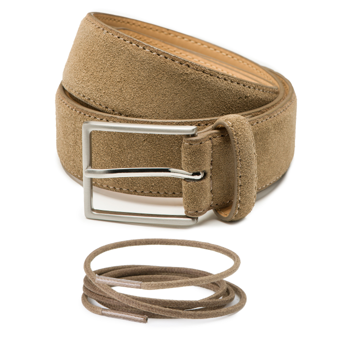 Suède heren riem Bobby & Klassieke veters - Set main product photo