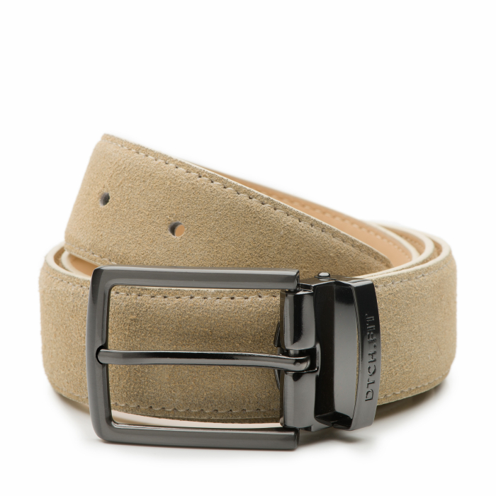 DTCH.FIT Suède riem Oliver - verstelbare GunMetal gesp - 3,5cm breed main product photo